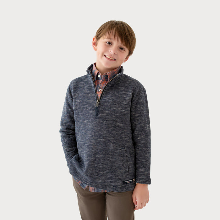 Washed Navy Heather | On Model Front
